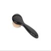 Esthetician Grade Facial Brush | Natural Bristle Firm | High Polish Acrylic Handle | Jet Black Finish | Model 704 - JTB view 2