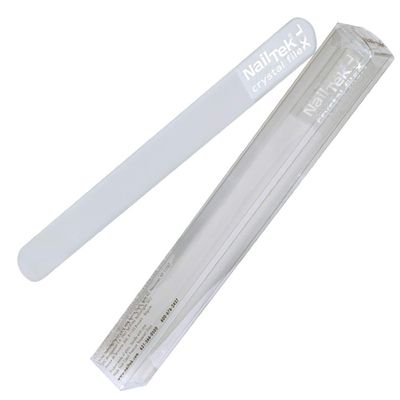 Nail Tek Crystal File 7" Durable Glass Nail File with Case, Travel-Friendly Manicure & Pedicure Tool for Smooth, Healthy Nails, XL, 1-Pack