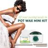 Clean + Easy Mini Pot Waxing Kit for Women - Soft Wax with Wax Warmer for Hair Removal, Body, Facial Hair & Sensitive Skin, Includes Muslin Strips & Sticks, 120 V view 2