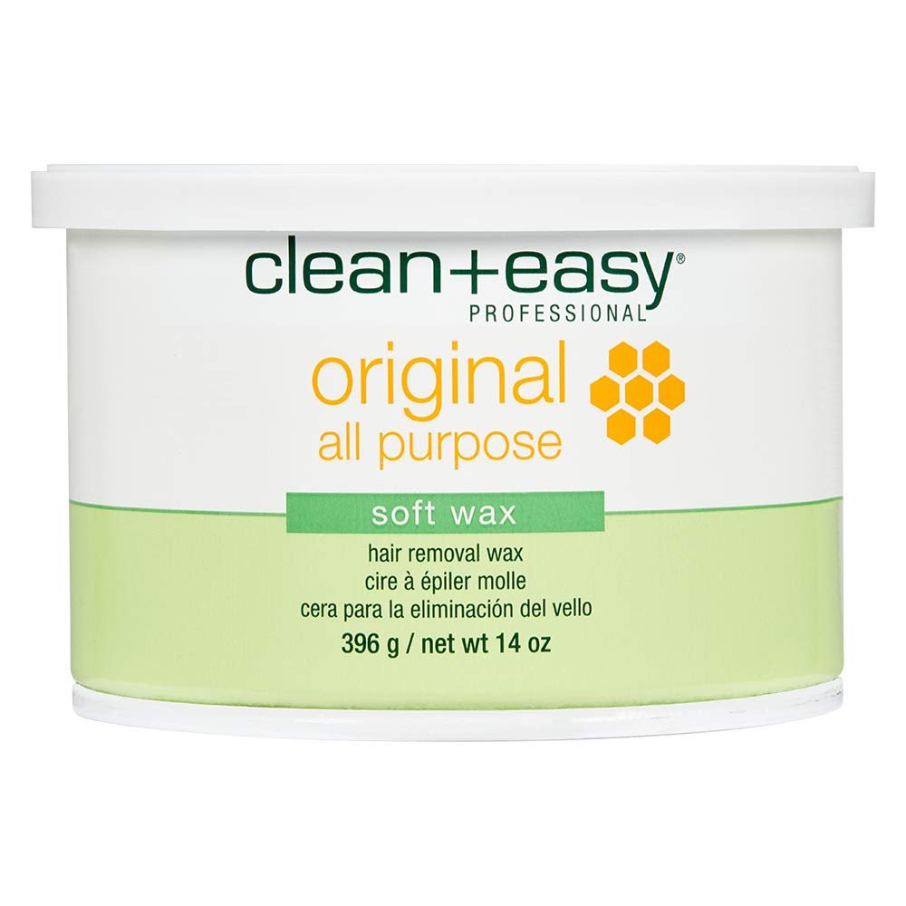 Clean + Easy All-Purpose Soft Wax  Wax for Sensitive Skin, Hair Removal for Body & Facial Hair, 14 oz