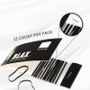 Blax Black Hair Elastics  Snag-Free Hair Ties, No-Damage Hair Rubber Bands, 2mm 12 Count view 3