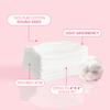 Intrinsics Petite Silken Wipes (200 Count)  2x2" 4-Ply Low-Absorbency Silk Cotton Pads, Lint-Free Hypoallergenic Gauze, Esthetician Supplies for Makeup & Skincare Application, Nails, and Spa Use view 2