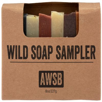A Wild Soap Bar Wild Soap Sampler Gift Set, 8 Small All Natural Bar Soaps with Organic Ingredients, for Guests or Travel, Handmade