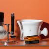 MUHLE White Porcelain Platinum Rim Shaving Mug  Shave Dish Accessory for Soaps and Creams, Modern White Design view 4