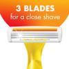 BIC Soleil Smooth Women's Disposable Razors, 3 Blades With Moisture Strip For a Silky Smooth Shave, 4 Count (Pack of 6) (24 Razors) view 3