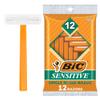 BIC Sensitive Disposable Razors for Men, Long-Lasting 1 Blade Razors for Sensitive Skin, 12 Count view 1