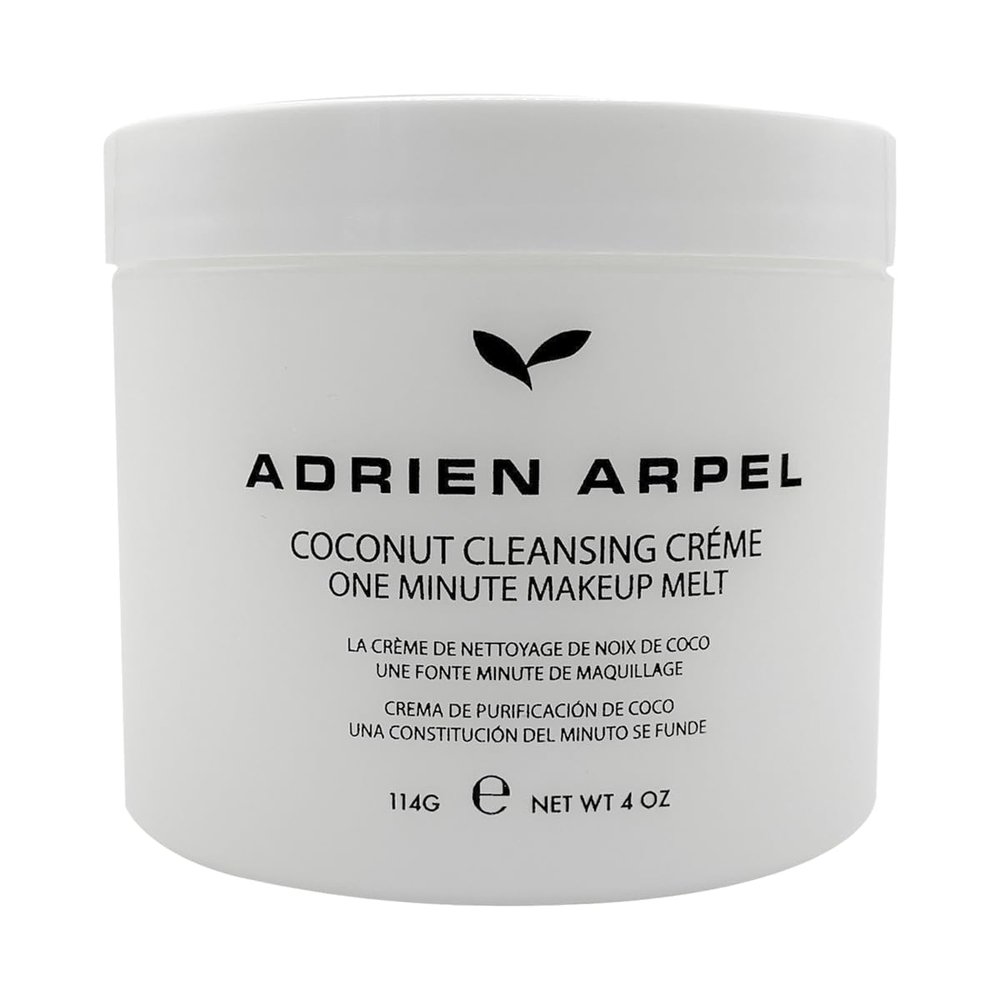 Adrien Arpel Coconut Cleansing Crme, Facial Cleanser & Makeup Remover, Balm Hydrates & Softens Sensitive, Dry & Mature Skin, 4 oz