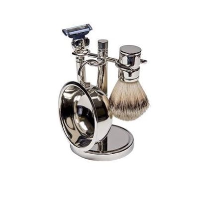 Harry D Koenig & Co 4 Piece Shave Set In Silver for Men