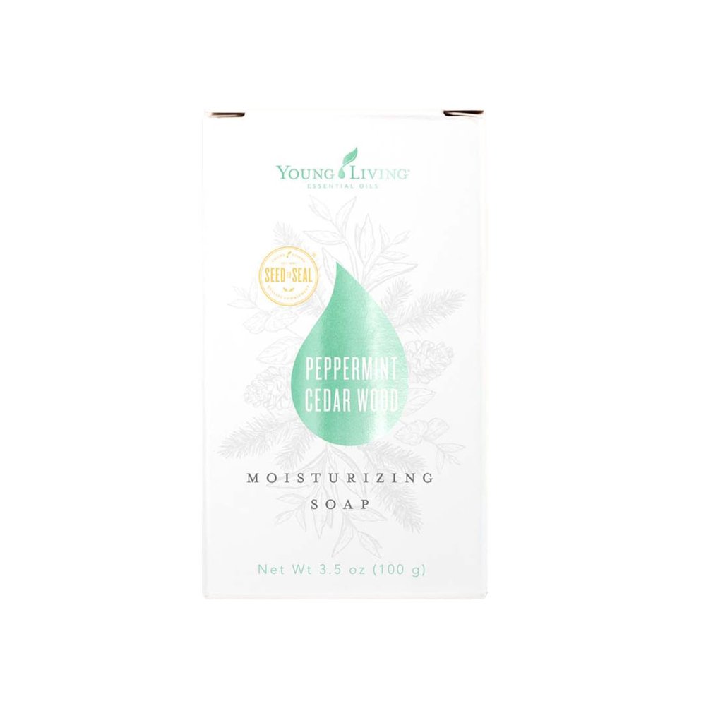 Young Living Bar Soap - Peppermint Cedarwood, 3.45 oz | Bath Care | Moisturizing Skincare Soap | Gently Cleanses & Refreshes Dry Skin | Plant-Based | Soft & Smooth | Water and Glycerin Infused