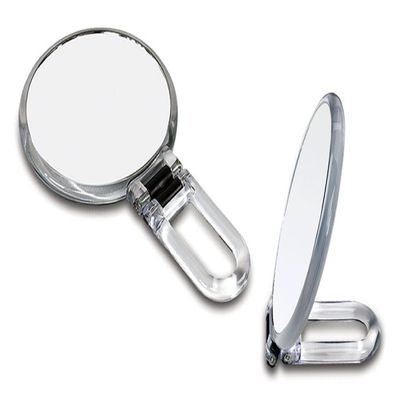 Danielle Creations 5.5-Inch Folding 2-Sided Hand Mirror, 10x Magnification, Acrylic