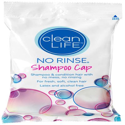 No-Rinse Cleanlife Products Shampoo Cap - Waterless, Rinseless Hair Washing and Conditioning Shower Caps for Bathing Elderly, Bedridden, Hospital Patients - Disposable, Hypoallergenic