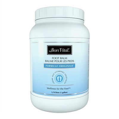 Bon Vital' - BVFB36Z Original Foot Balm for Dry Cracked Feet and Heels, Promotes Healthy Feet and Speeds Healing for Blisters and Abrasions on Heel, Increases Circualtion in Feet, 36 Oz Pump Jar