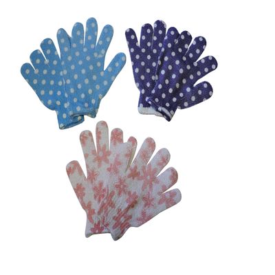 3 Pair Printed Exfoliating Gloves Bath & Shower Deep Scrub Hydro Exfoliating Mitt For Men & Women