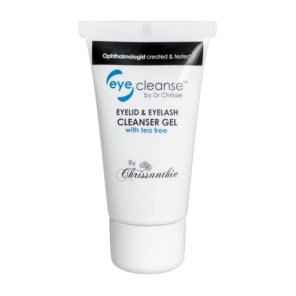 Chrissanthie Eyelid Cleanser 30ml with Tea Tree and Citrus Extracts  All-in-one eye makeup remover, eyelash extensions cleanser & face wash  Relief for scratchy, crusty & dry eyes