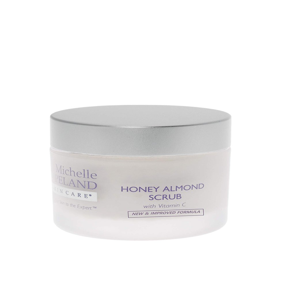 Honey Almond Exfoliating Face Scrub, Vitamin C Brightening Facial Scrub, Glow Renewal Face Exfoliator Scrub for Oily Skin & Dry Skin, Anti Aging Facial Scrub, Gentle Face Scrub for Women & Men 2.5oz