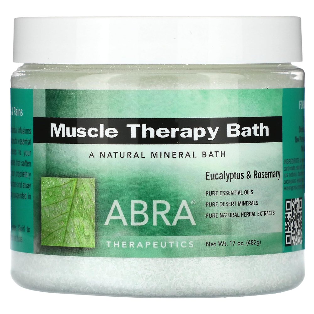 Abra Muscle Therapy Sea Salt Bath, Eucalyptus & Rosemary, 1 Pound