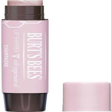 Burt's Bees Lip Balm, Moisturizing Lip Shimmer for Women, for All Day Hydration, with Vitamin E & Coconut Oil, 100% Natural, Champagne, 0.09 Ounce
