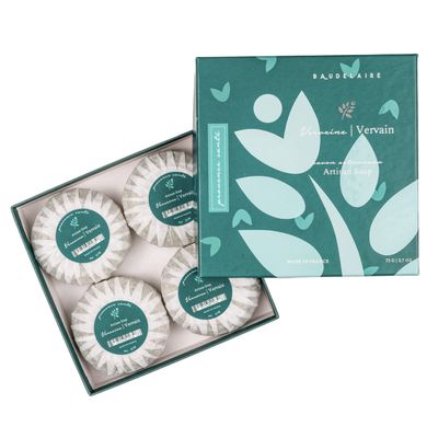 Provence Sante Luxury French Cleansing Bar - Moisturizing Shea Butter - Triple-milled Vervain Fragrance, 2.7oz 4-Bar Gift Box