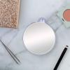 Zadro Dual-Sided 10X/5X Magnification Compact Travel Lightweight Portable Suction Cup Spot Makeup Mirror, Clear Acrylic, Gray/White view 4