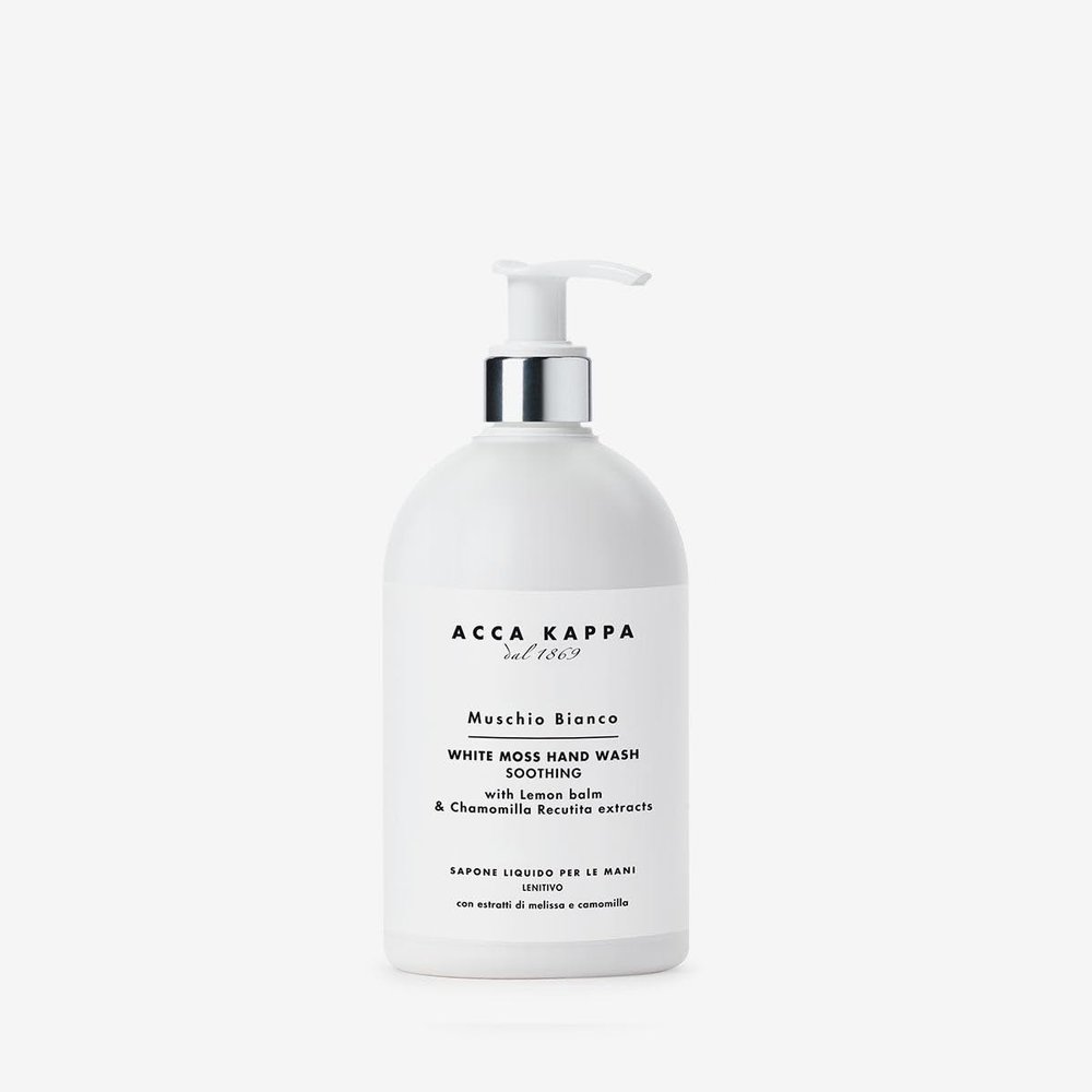 Acca Kappa White Moss Hand Wash Gentle Cleanser with Chamomile and Lemon Balm, 500ml