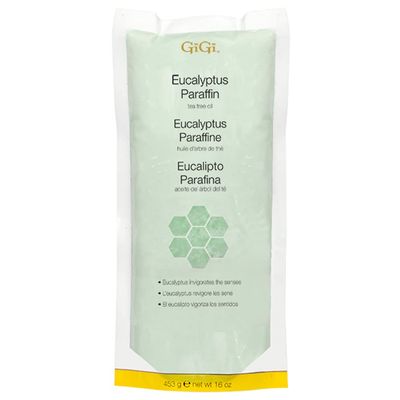 GiGi Eucalyptus Paraffin Wax Refill Block with Tea Tree Oil for Hand & Feet Therapy, Moisturizing Wax for Paraffin Bath & Machine, 16 oz