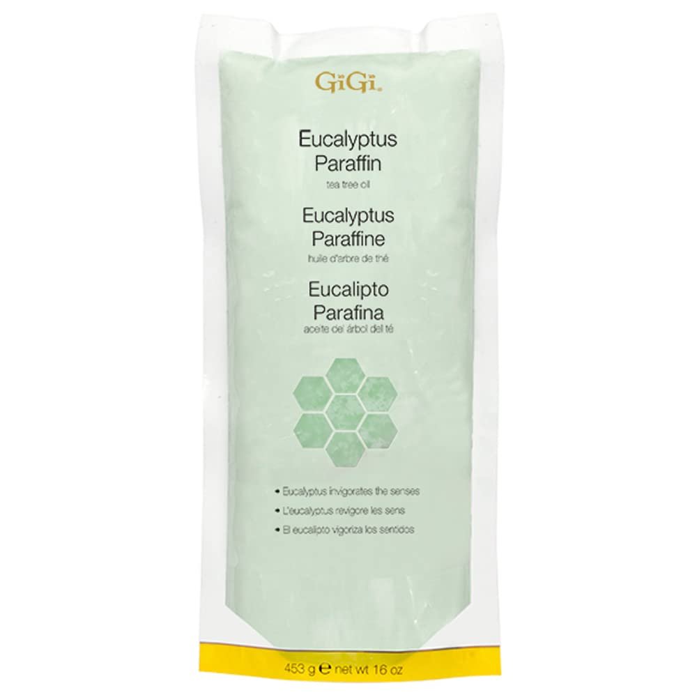 GiGi Eucalyptus Paraffin Wax Refill  Block with Tea Tree Oil for Hand & Feet Therapy, Moisturizing Wax for Paraffin Bath & Machine, 16 oz