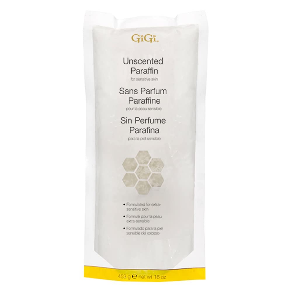 GiGi Unscented Paraffin Wax for Hand and Feet, Moisturizing Sensitive Skin, Ideal for face and Body, Paraffin Wax Refills, 16 oz
