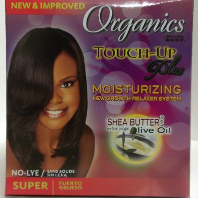 Africa's Best Organics Touch-Up Plus Moisturizing No-Lye Relaxer Kit Super