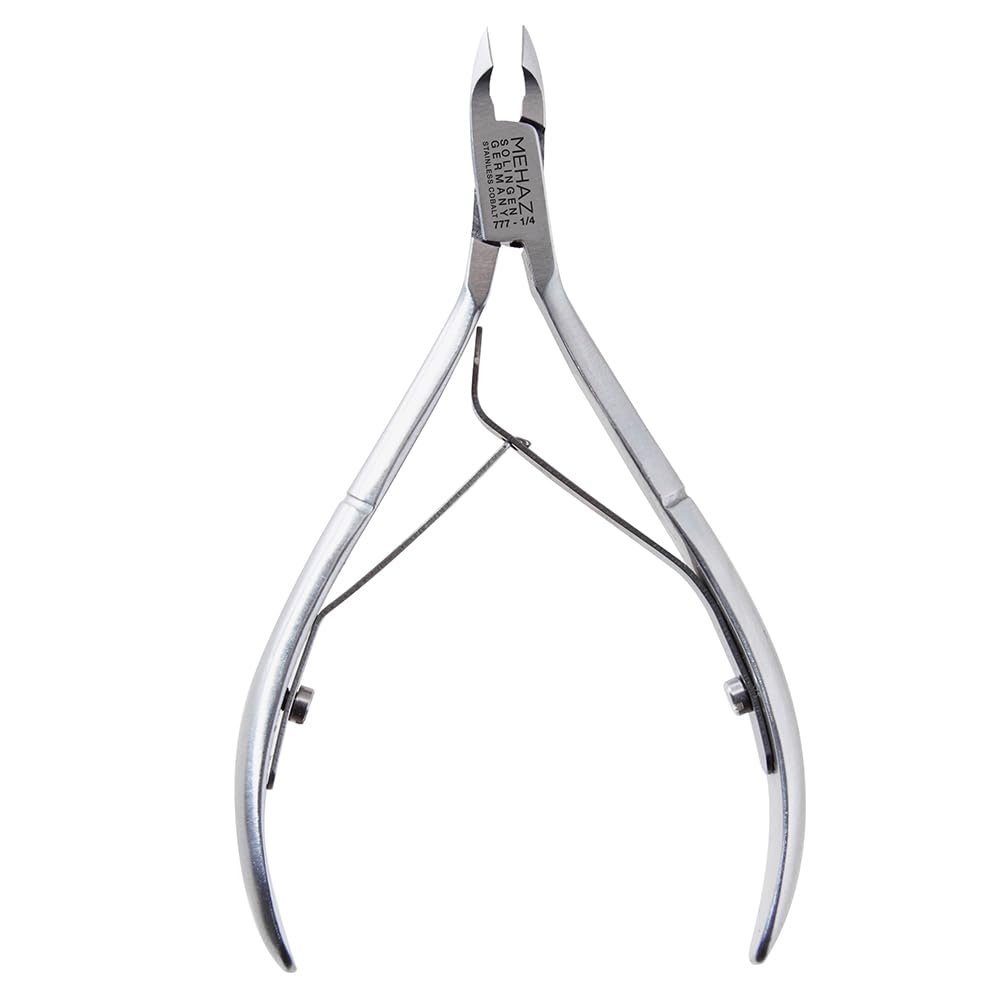 Mehaz Stainless Steel Cobalt Cuticle Trimmer, Nail Cuticle Nipper 1/4 Jaw, Cuticles Remover Clippers for Manicure & Pedicure Nail Tools