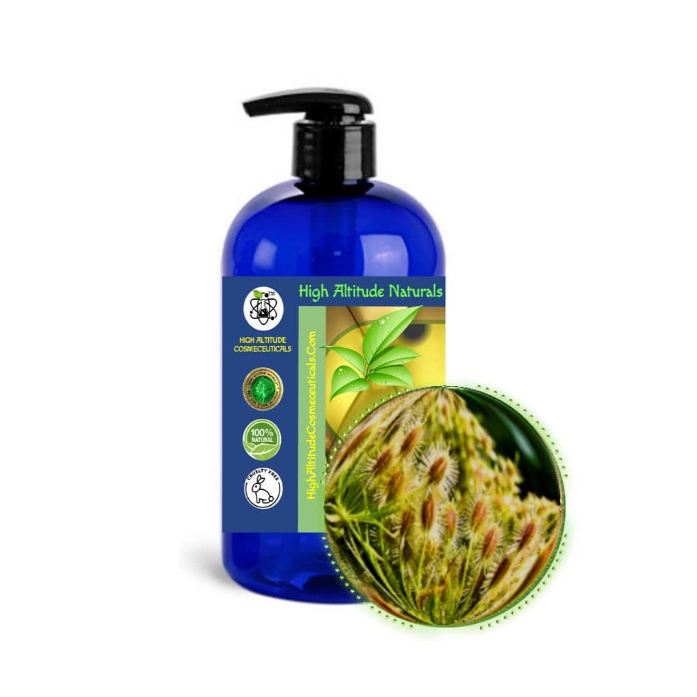 16oz (480ml) Carrot Seed Oil (Daucus carota) for Skin, Face Oil, Virgin, Unrefined, Cold-pressed for Skin Anti-Ageing, Moisturizing, Nourishing, Antioxidant, Mature Skin, Wrinkles, Fine Lines