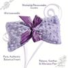 Sonoma Lavender Spa Mask, Heatable/Chillable Aromatherapy Eye Pillow with Lavender Infused Flaxseed Insert, Eye Compress for Stress Relief with Removable and Washable Cover (Lilac Dot) view 3