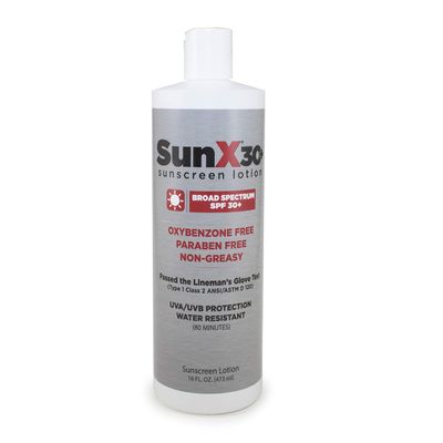 CoreTex Sun X 30+ SPF Broad Spectrum Sunscreen Lotion - 16oz Bottle of Paraben, Oxybenzone, Octinoxate, & Oil Free Sunscreen - No White Cast and Water Resistant Up to 80 Minutes