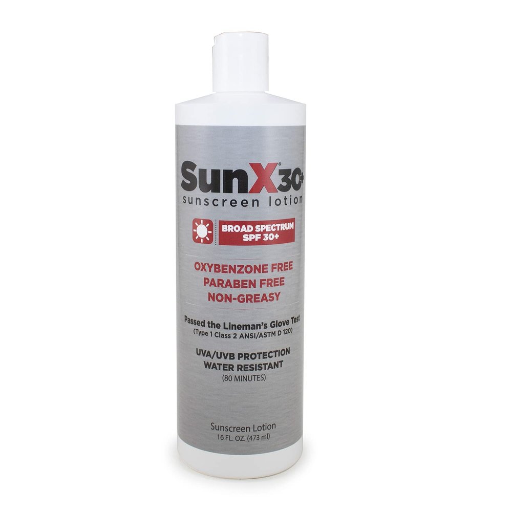 CoreTex Sun X 30+ SPF Broad Spectrum Sunscreen Lotion - 16oz Bottle of Paraben, Oxybenzone, Octinoxate, & Oil Free Sunscreen - No White Cast and Water Resistant Up to 80 Minutes