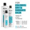 Nioxin System 3 Scalp + Hair Shampoo | For Colored or Damaged Hair with Light Thinning | With Niacinamide and Biotin | 33.8 Fl oz. view 3