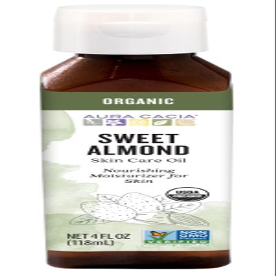 Aura Cacia Organic Sweet Almond Oil | GC/MS Tested for Purity | 118ml (4 fl. oz.)