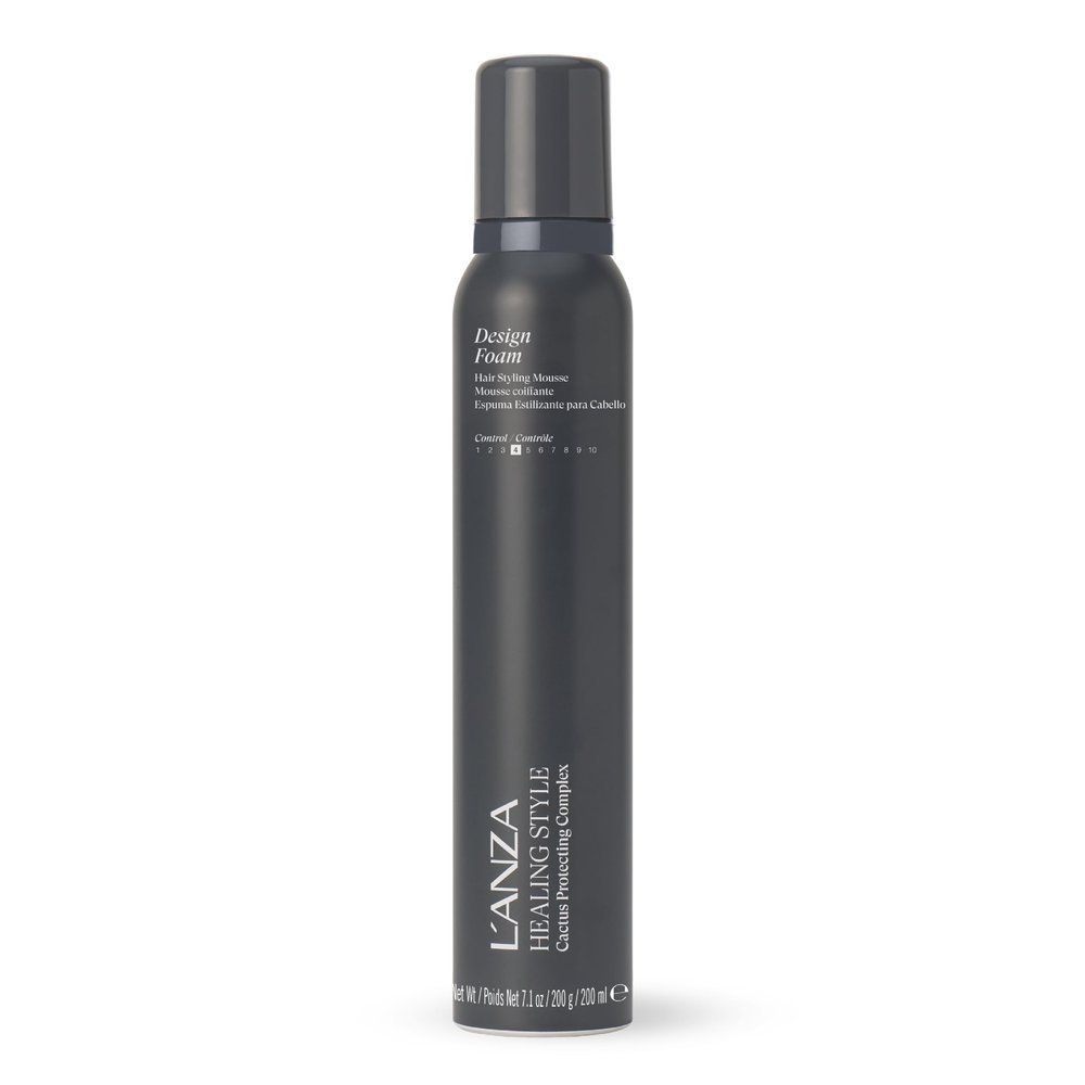 L'ANZA Healing Style Design Foam with Low Hold Effect, Boosts Shine and Adds Body, With UV and Heat Protection to Prevent Sun and Styling Damage (7.1 Fl Oz)