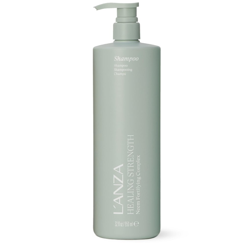 L'ANZA Healing Strength Shampoo For Dry, Damaged Hair, Daily Shampoo that Strengthens, Repairs Damage, Moisturizing, Boosts Shine, Gentle Cleanse, Color Safe Anti-Humidity, Sulfate Free (33.8 Fl Oz)