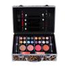 Cameo Cosmetics Premium 51pc Beauty Case Make Up Set with Reusable Aluminum Leopard Case - Eyeshadows, Lipsticks, Blushers, Lip Glosses, Brushes, Mirror Box, Applicators, Pencils view 1