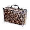 Cameo Cosmetics Premium 51pc Beauty Case Make Up Set with Reusable Aluminum Leopard Case - Eyeshadows, Lipsticks, Blushers, Lip Glosses, Brushes, Mirror Box, Applicators, Pencils view 2