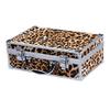 Cameo Cosmetics Premium 51pc Beauty Case Make Up Set with Reusable Aluminum Leopard Case - Eyeshadows, Lipsticks, Blushers, Lip Glosses, Brushes, Mirror Box, Applicators, Pencils view 3