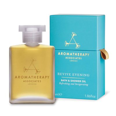 Aromatherapy Associates Revive Evening Bath and Shower Oil Natural Hydrating Oil with 3 Essential Oils to Refresh Mind, Body, and Spirit (1.86 oz)