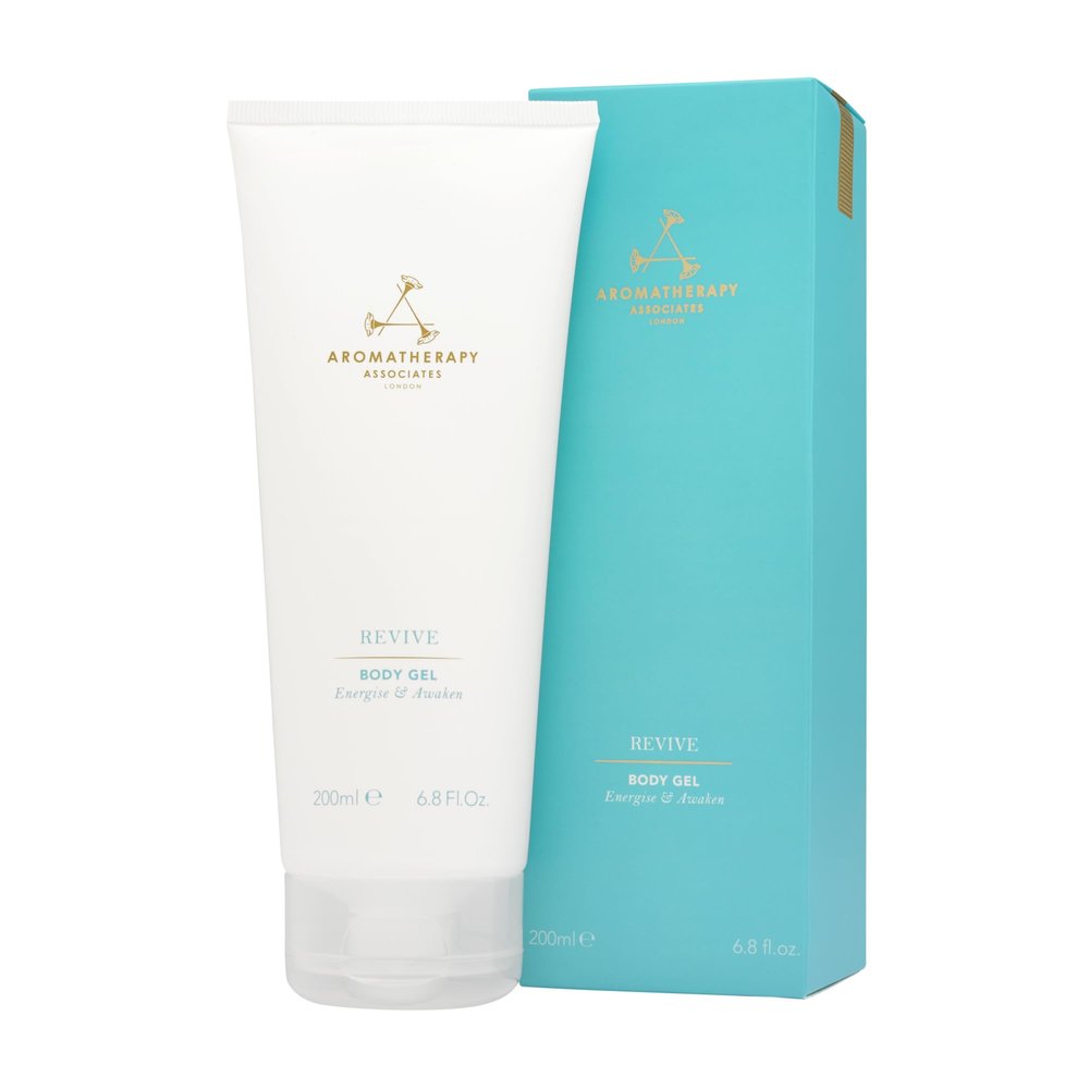 Aromatherapy Associates Revive Body Gel. Invigorating Gel to Energize and Smooth the Skin. Stimulating Essential Oils Boost Circulation and Help with Fluid Retention (6.8 fl oz)