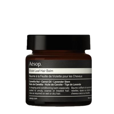 Aesop Violet Leaf Hair Balm | Shaping Balm with Camellia Nut, Carrot Oil & Lavender Stem | Conditions, Softens & Styles Coarse or Treated Hair | 60 mL/ 2 oz
