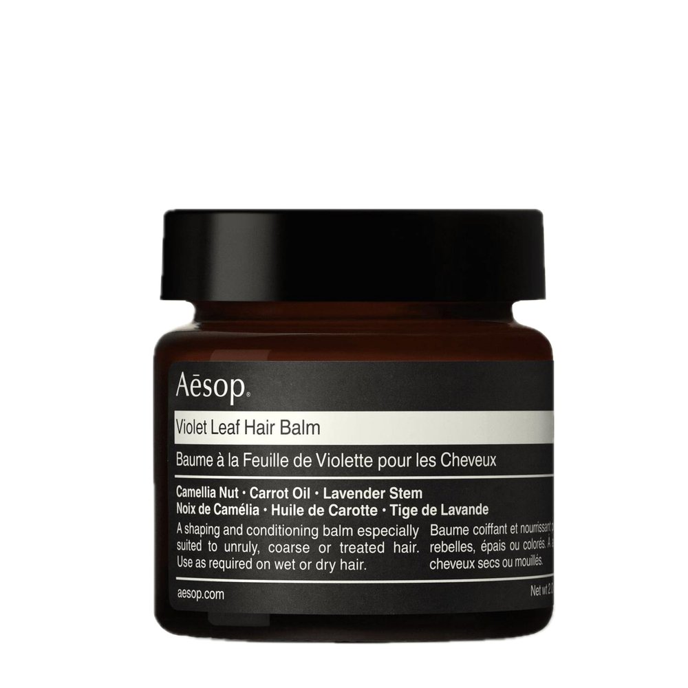 Aesop Violet Leaf Hair Balm | Shaping Balm with Camellia Nut, Carrot Oil & Lavender Stem | Conditions, Softens & Styles Coarse or Treated Hair | 60 mL/ 2 oz