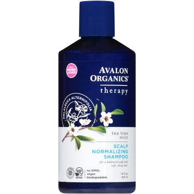 Avalon Organics Therapy Scalp Normalizing Shampoo, Tea Tree Mint, 14 Oz