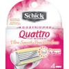 Schick Quattro for Women Ultra Smooth Razor Blade Refills Enhanced with Aloe & Vitamin E, 4 Blades view 1