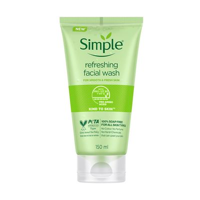 Simple Kind to Skin Refreshing Facial Wash Gel ,150 ml (5 Ounce)