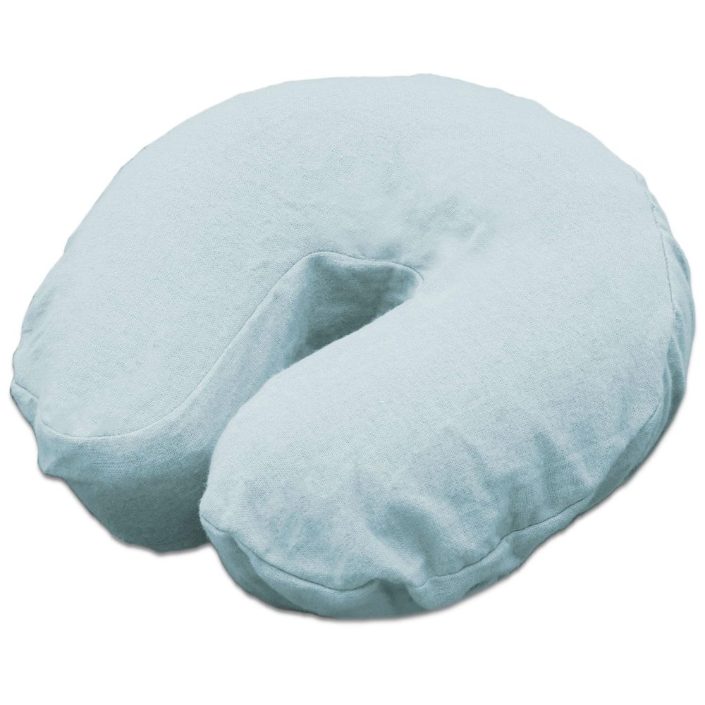 10 Pack Body Linen Comfort Flannel Face Rest Covers for Massage Tables (Blue) - Soft, Durable and Light 100% Cotton Flannel Face Cradle Covers for Professional Use