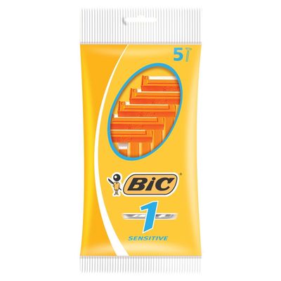 Bic Men Classic Sensitive Disposable Razors, 5 Count (Pack of 1)
