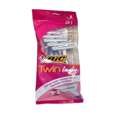 BIC Twin Lady, Pack 5, Twin Blade Razor